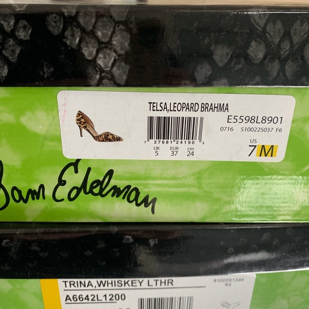 Sam Edelman Tesla Leopard Calf-hair D'Orsay pumps 7 - Picture 3 of 13